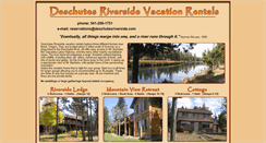 Desktop Screenshot of deschutesriverside.com