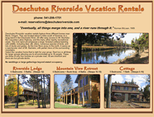 Tablet Screenshot of deschutesriverside.com